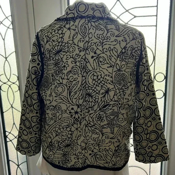 YAK MAGIK JACKET REVERSABLE Black and White pattern size Large - Picture 4 of 12